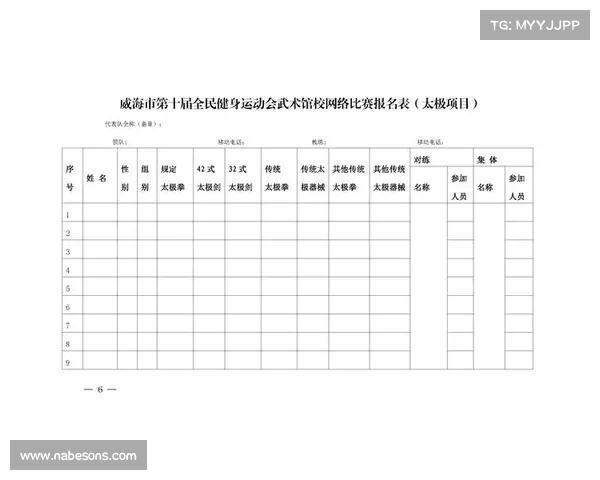体育赛事活动报名、体育赛事报名表